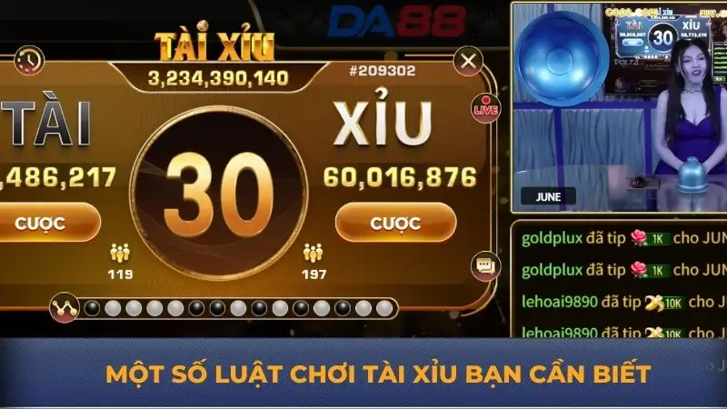 Tài xỉu DA88 – Luật chơi và kinh nghiệm giúp bạn thắng lớn