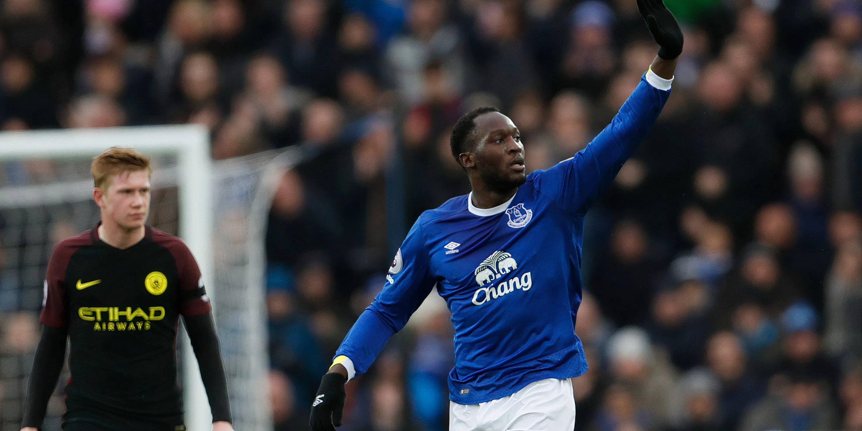 Romelu Lukaku trong màu áo Everton tại Premier League