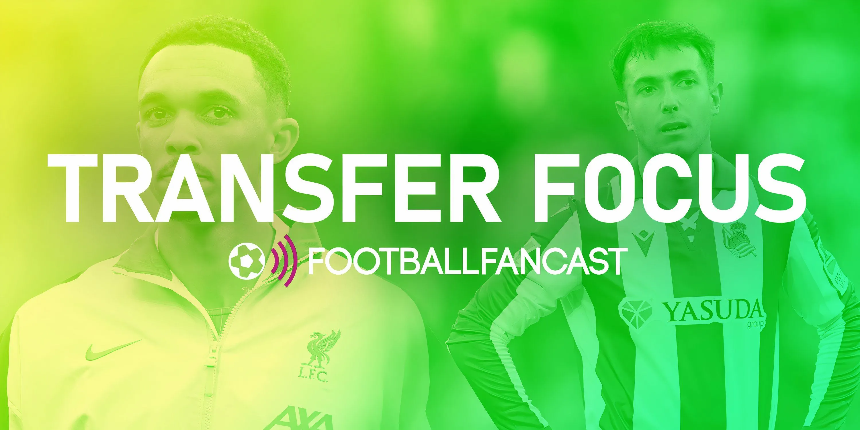 Đồ họa tiêu đề 'Tiêu điểm chuyển nhượng' từ Football FanCast, nguồn tin về tin tức chuyển nhượng bóng đá Anh