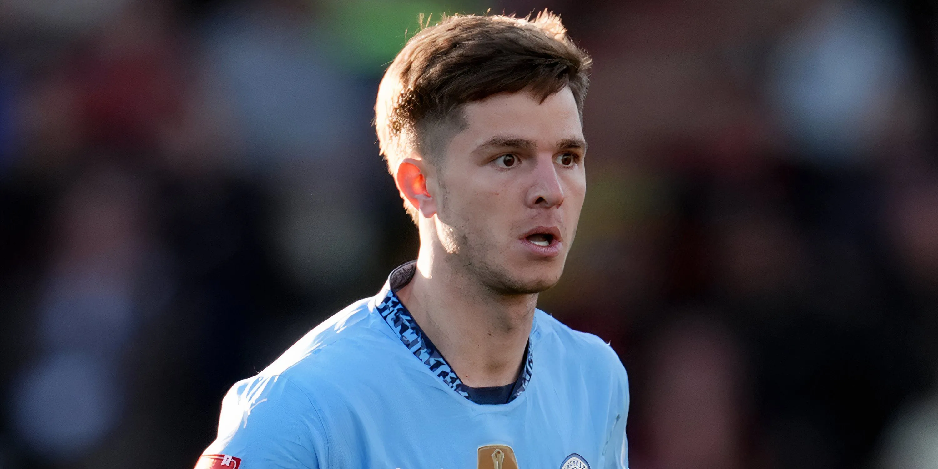 James McAtee thi đấu cho Manchester City tại Premier League