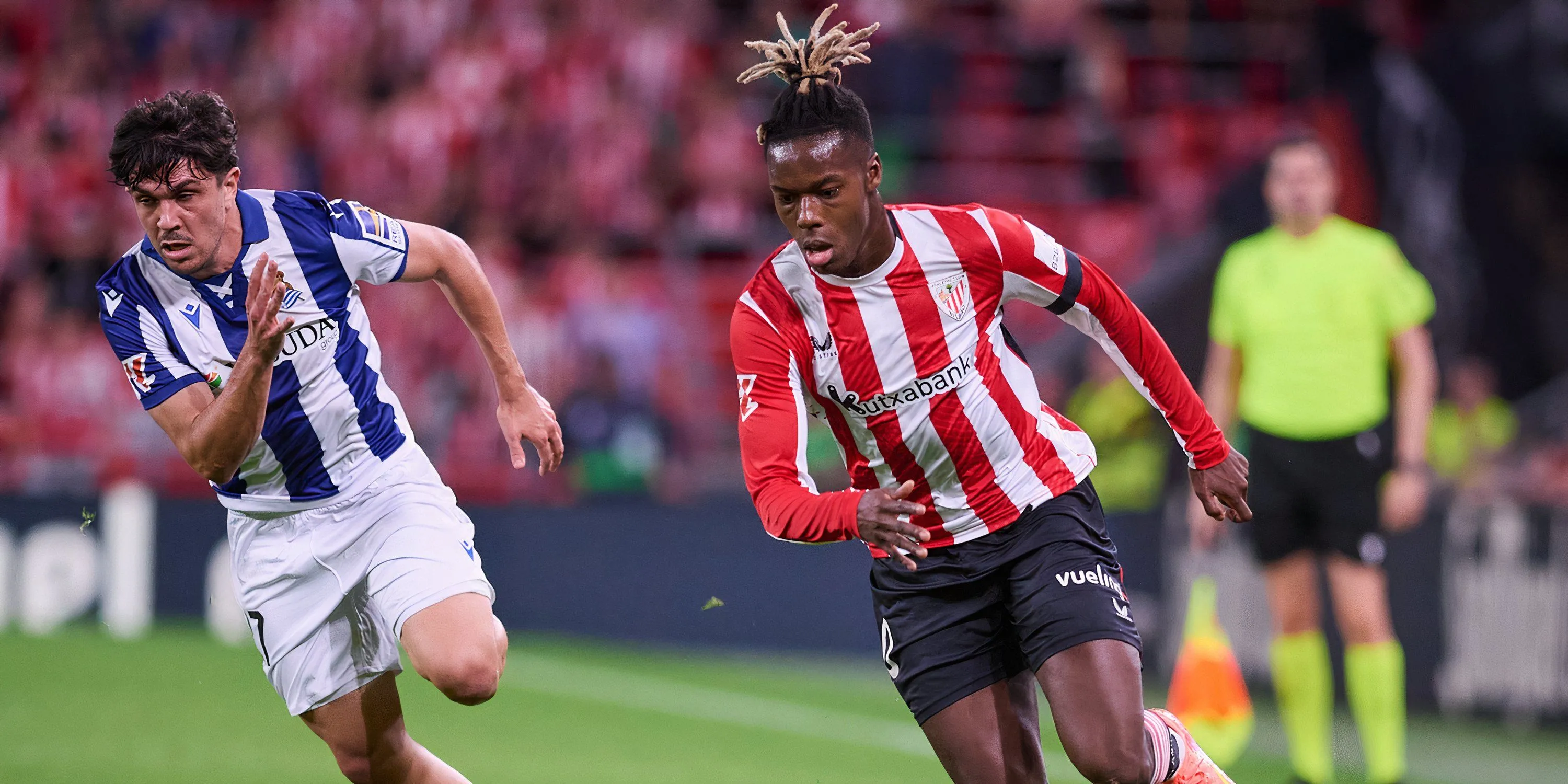 Nico Williams thi đấu trong màu áo Athletic Bilbao - mục tiêu chuyển nhượng của Arsenal
