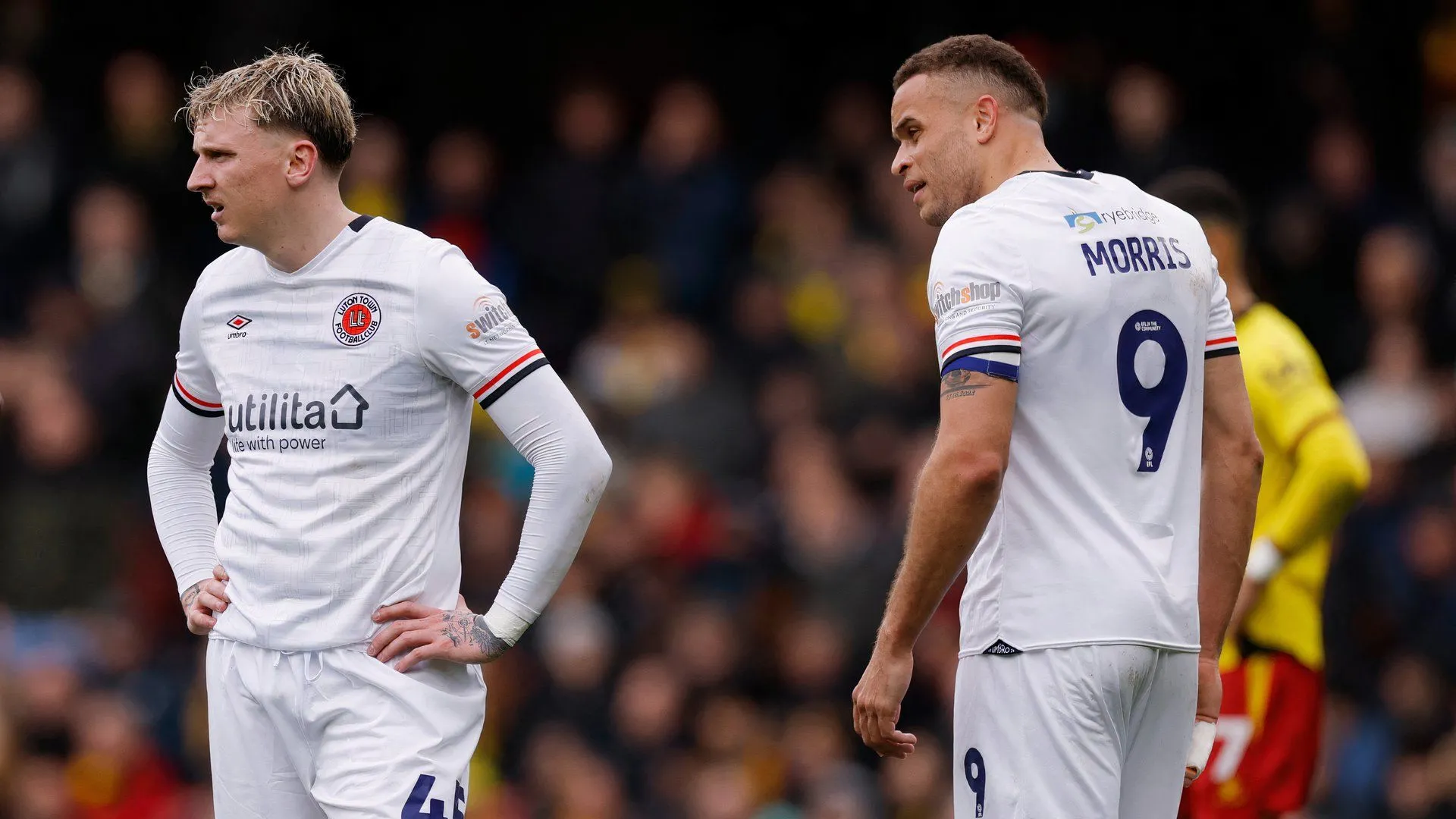Alfie Doughty và đồng đội Carlton Morris trong màu áo Luton Town